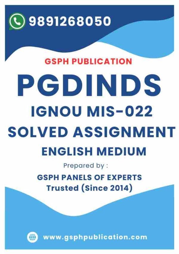 IGNOU MIS-022 Solved Assignment