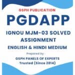 IGNOU MJM-03 Solved Assignment
