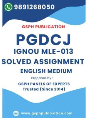 IGNOU MLE-013 Solved Assignment