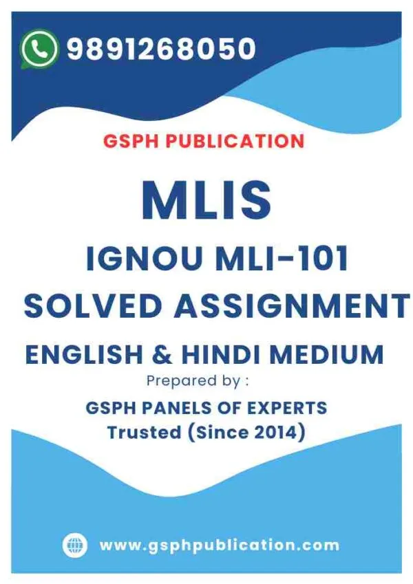 IGNOU MLI-101 Solved Assignment