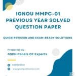 IGNOU MMPC-01 Previous Year Solved Question Paper