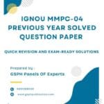 IGNOU MMPC-03 Previous Year Solved Question Paper