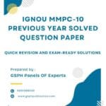 IGNOU MMPC-10 Previous Year Solved Question Paper dec 2022