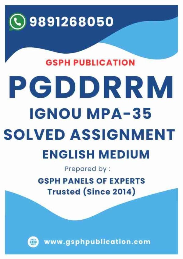 IGNOU MPA-35 Solved Assignment