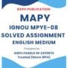 IGNOU MPYE-08 Solved Assignment