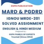 IGNOU MRDE-201 Solved Assignment