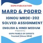 IGNOU MRDE-202 Solved Assignment