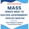 IGNOU MSD-15 Solved Assignment