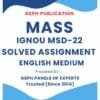 IGNOU MSD-22 Solved Assignment