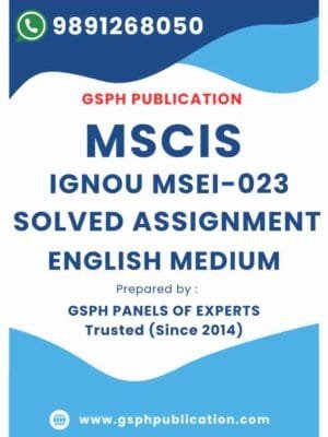 IGNOU MSEI-023 Solved Assignment