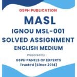 IGNOU MSL-001 Solved Assignment