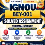 IGNOU BEY-001 Solved Assignment