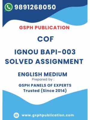 IGNOU BAPI-003 Solved Assignment