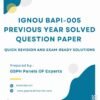 IGNOU BAPI-005 Previous Year Solved Question Paper