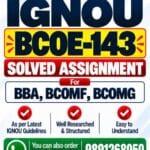 IGNOU BCOE-143 Solved Assignment