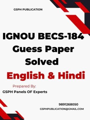IGNOU BECS-184 Guess Paper Solved
