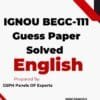 IGNOU BEGC-111 Guess Paper Solved