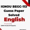 IGNOU BEGC-113 Guess Paper Solved
