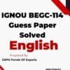 IGNOU BEGC-114 Guess Paper Solved