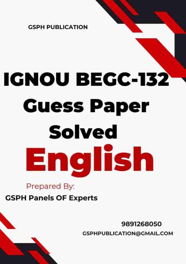 IGNOU BEGC-132 Guess Paper Solved