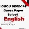 IGNOU BEGE-142 Guess Paper Solved