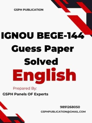 IGNOU BEGE-144 Guess Paper Solved