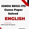 IGNOU BEGG-173 Guess Paper Solved