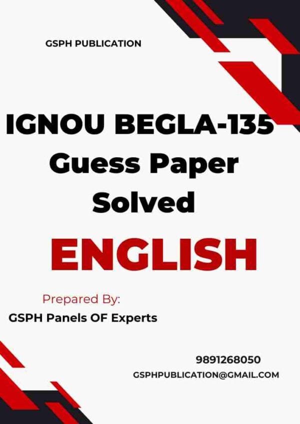 IGNOU BEGLA-135 Guess Paper Solved