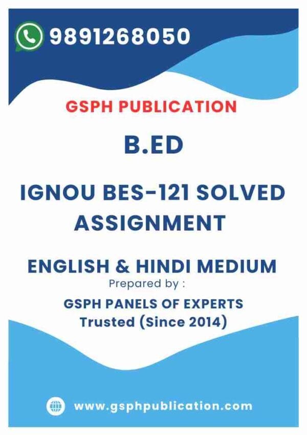 IGNOU BES-121 Solved Assignment