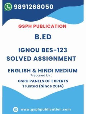 IGNOU BES-123 Solved Assignment