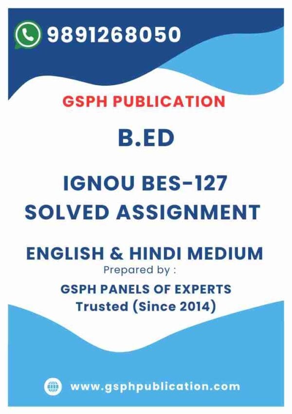 IGNOU BES-127 Solved Assignment
