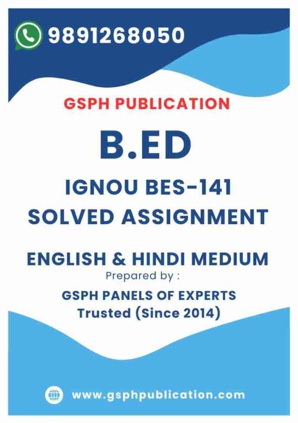 IGNOU BES-141 Solved Assignment