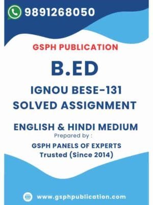 IGNOU BESE-131 Solved Assignment