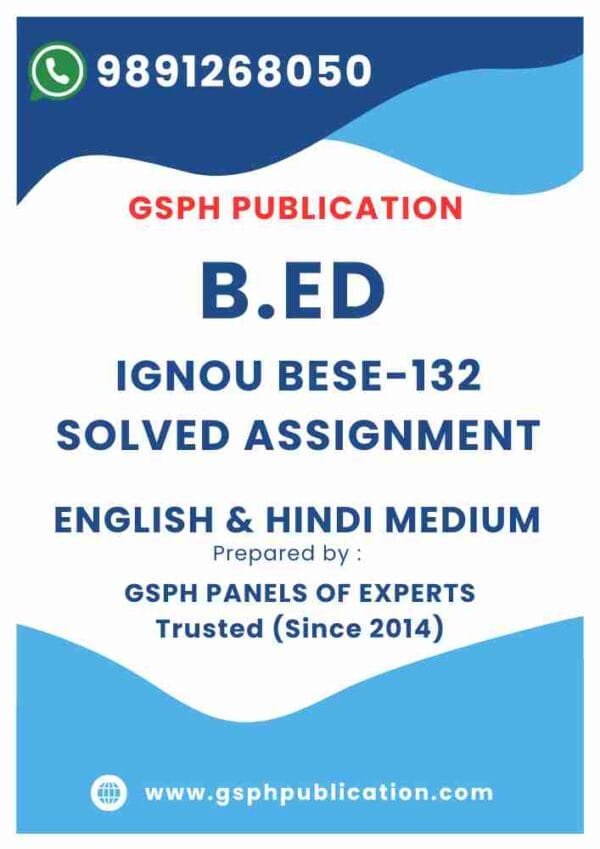 IGNOU BESE-132 Solved Assignment