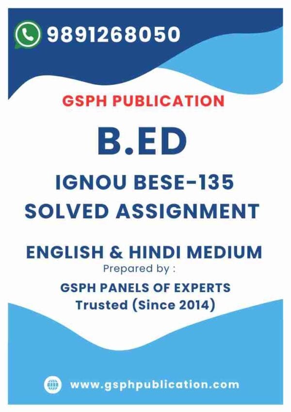 IGNOU BESE-135 Solved Assignment