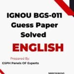 IGNOU BGS-011 Guess Paper Solved