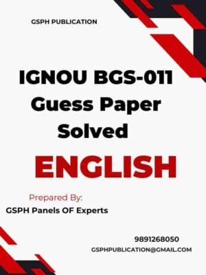 IGNOU BGS-011 Guess Paper Solved