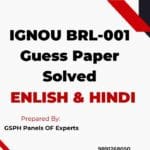 IGNOU BRL-001 Guess Paper Solved