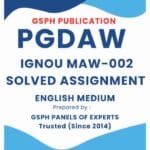 IGNOU MAW-002 Solved Assignment