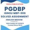 IGNOU MBP-006 Solved Assignment