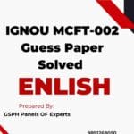 IGNOU MCFT-002 Guess Paper Solved