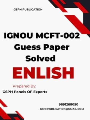 IGNOU MCFT-002 Guess Paper Solved