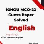 IGNOU MCO-22 Guess Paper Solved
