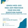 IGNOU MED-003 MED-009 Previous Year Solved Question Paper