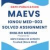 IGNOU MED-003 Solved Assignment 