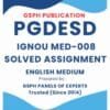 IGNOU MED-008 Solved Assignment