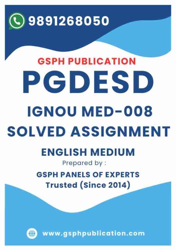 IGNOU MED-008 Solved Assignment