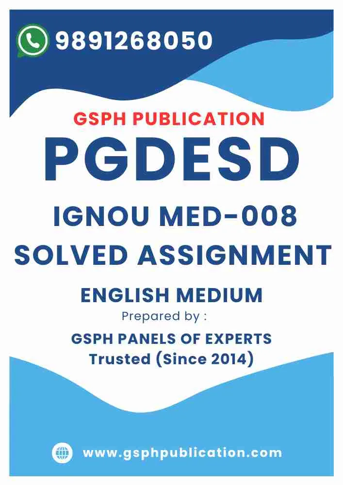 IGNOU MED-008 Solved Assignment
