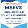 IGNOU MEDS-042 Solved Assignment