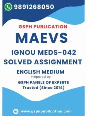 IGNOU MEDS-042 Solved Assignment